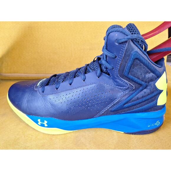 Under Armour Micro G Torch Blue Volt 1259013-408 Size 10 Shoes PRE-OWNED main image 9